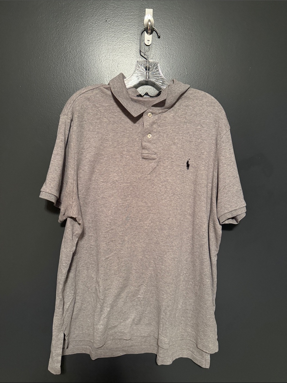 Polo by Ralph Lauren Men's Heather Taupe Polo Shirt